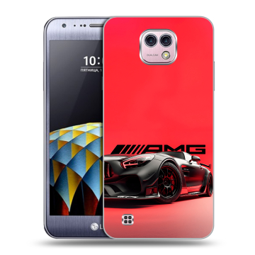 Силиконовый чехол на LG X cam с принтом Мерседес Mercedes AMG