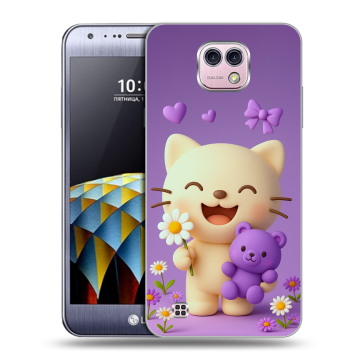 Силиконовый чехол на LG X cam с принтом для девочек