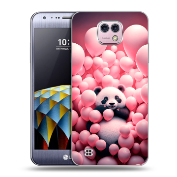 Силиконовый чехол на LG X cam с принтом Панда