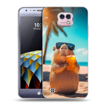 Силиконовый чехол на LG X cam с принтом Капибара Силиконовый чехол на LG X cam с принтом Капибара
