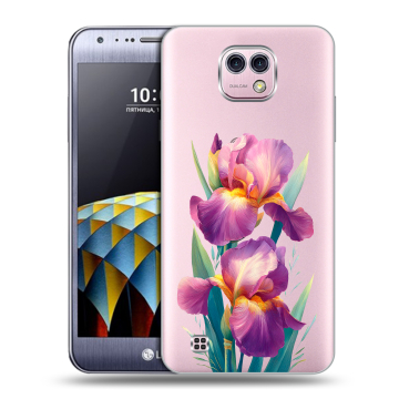 Силиконовый чехол на LG X cam с принтом Цветы орхидеи