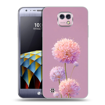 Силиконовый чехол на LG X cam с принтом Цветы