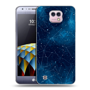 Силиконовый чехол на LG X cam с принтом Космос звезды