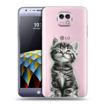 Силиконовый чехол на LG X cam с принтом Котенок