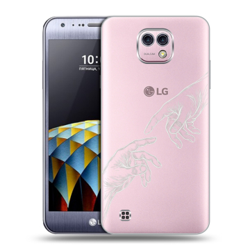 Силиконовый чехол на LG X cam с принтом Сотворение мира