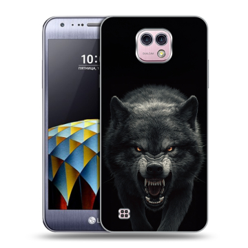 Силиконовый чехол на LG X cam с принтом Волк Силиконовый чехол на LG X cam с принтом Волк