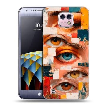 Силиконовый чехол на LG X cam с принтом Модный принт