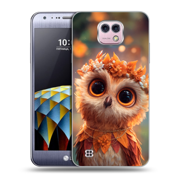 Силиконовый чехол на LG X cam с принтом Милая сова