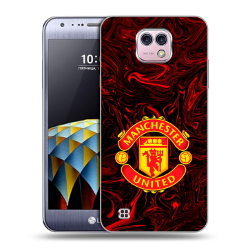 Силиконовый чехол на LG X cam с принтом Manchester United