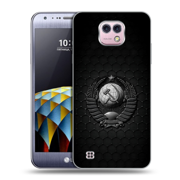 Силиконовый чехол на LG X cam с принтом Герб Флаг СССР Силиконовый чехол на LG X cam с принтом Герб Флаг СССР