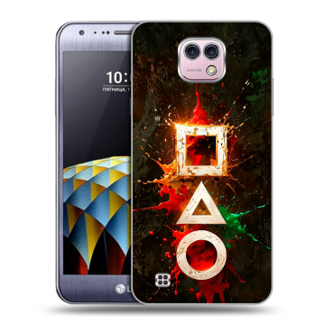Силиконовый чехол на LG X cam с принтом Squid Game Игра кальмара