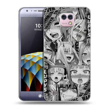 Силиконовый чехол на LG X cam с принтом Ahegao Ахегао Аниме