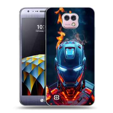 Силиконовый чехол на LG X cam с принтом IronMan Железный человек