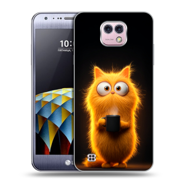 Силиконовый чехол на LG X cam с принтом Смешной кот Силиконовый чехол на LG X cam с принтом Смешной кот