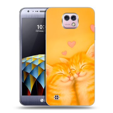 Силиконовый чехол на LG X cam с принтом Милые котята