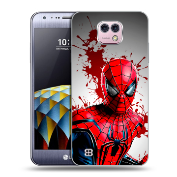Силиконовый чехол на LG X cam с принтом Spiderman Человек паук