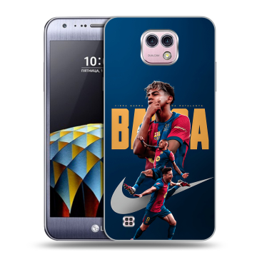Силиконовый чехол на LG X cam с принтом Барселона Barca Yamal Силиконовый чехол на LG X cam с принтом Барселона Barca Yamal