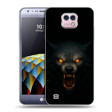 Силиконовый чехол на LG X cam с принтом Волк