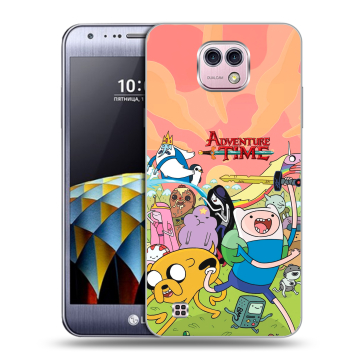 Силиконовый чехол на LG X cam с принтом Adventure time Время приключений