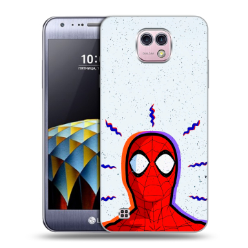 Силиконовый чехол на LG X cam с принтом Spiderman Человек паук