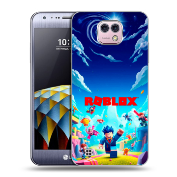 Силиконовый чехол на LG X cam с принтом Roblox Роблокс