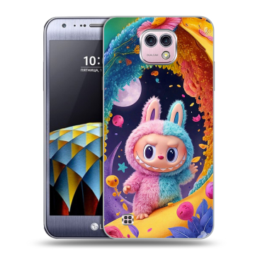 Силиконовый чехол на LG X cam с принтом Labubu Лабубу