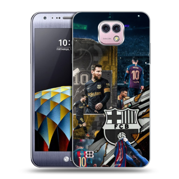 Силиконовый чехол на LG X cam с принтом Messi Barcelona Силиконовый чехол на LG X cam с принтом Messi Barcelona