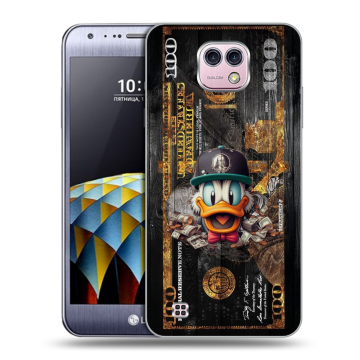 Силиконовый чехол на LG X cam с принтом Дональд Дак Доллар Силиконовый чехол на LG X cam с принтом Дональд Дак Доллар