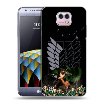 Силиконовый чехол на LG X cam с принтом Атака титанов Силиконовый чехол на LG X cam с принтом Атака титанов