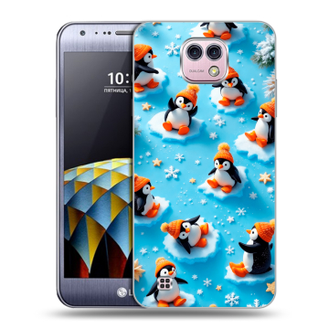 Силиконовый чехол на LG X cam с принтом Новый год