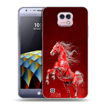 Силиконовый чехол на LG X cam с принтом Новый год