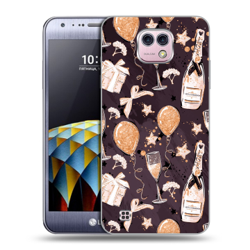 Силиконовый чехол на LG X cam с принтом Новый год