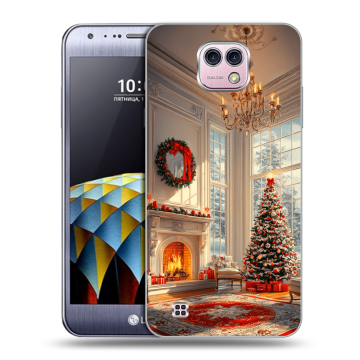 Силиконовый чехол на LG X cam с принтом Новый год