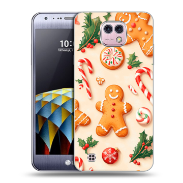 Силиконовый чехол на LG X cam с принтом Новый год