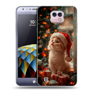 Силиконовый чехол на LG X cam с принтом Новый год
