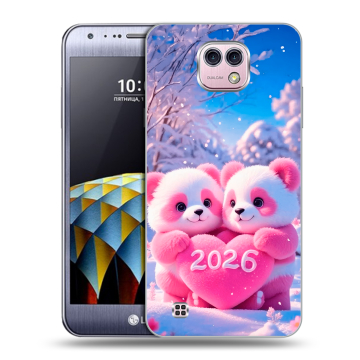 Силиконовый чехол на LG X cam с принтом Новый год