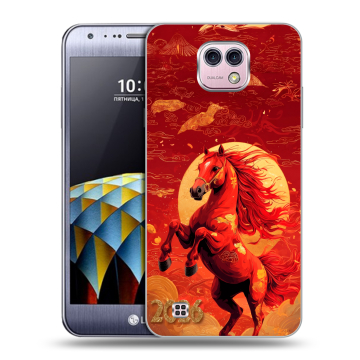 Силиконовый чехол на LG X cam с принтом Новый год