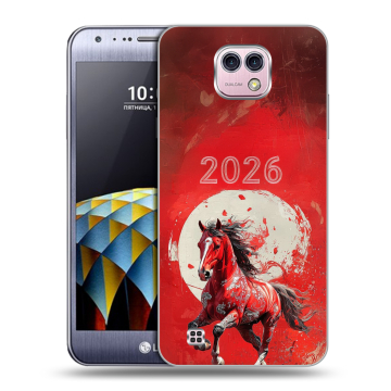 Силиконовый чехол на LG X cam с принтом Новый год