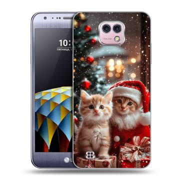 Силиконовый чехол на LG X cam с принтом Новый год