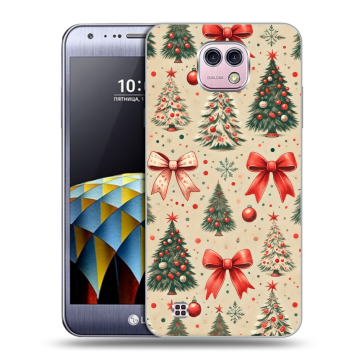 Силиконовый чехол на LG X cam с принтом Новый год