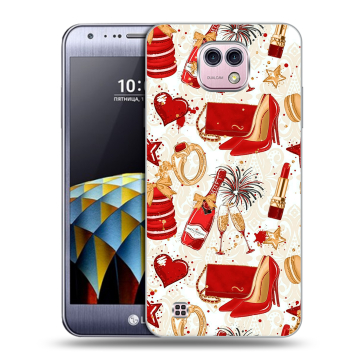 Силиконовый чехол на LG X cam с принтом Новый год
