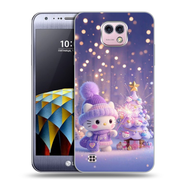 Силиконовый чехол на LG X cam с принтом Новый год