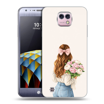 Силиконовый чехол на LG X cam с принтом женский