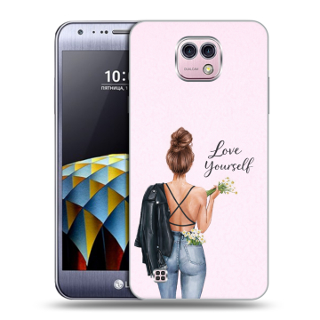 Силиконовый чехол на LG X cam с принтом женский