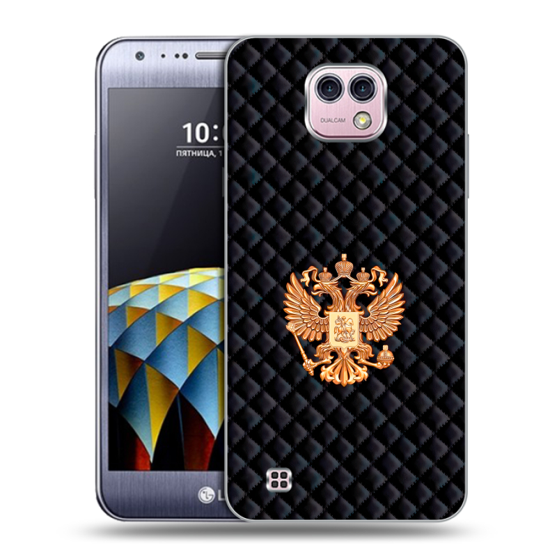 Силиконовый чехол на LG X cam с принтом Герб России принт Силиконовый чехол на LG X cam с принтом Герб России принт
