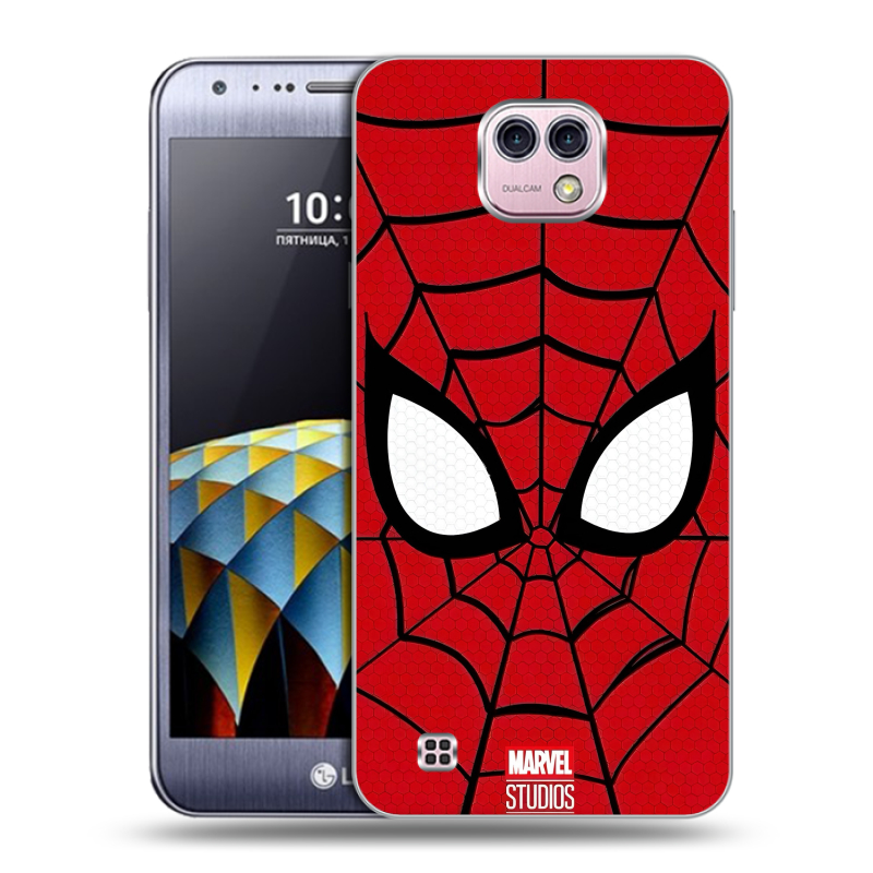 Силиконовый чехол на LG X cam с принтом человек паук spiderman Силиконовый чехол на LG X cam с принтом человек паук spiderman