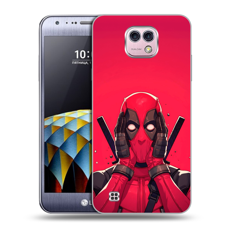 Силиконовый чехол на LG X cam с принтом Дедпул Deadpool Силиконовый чехол на LG X cam с принтом Дедпул Deadpool