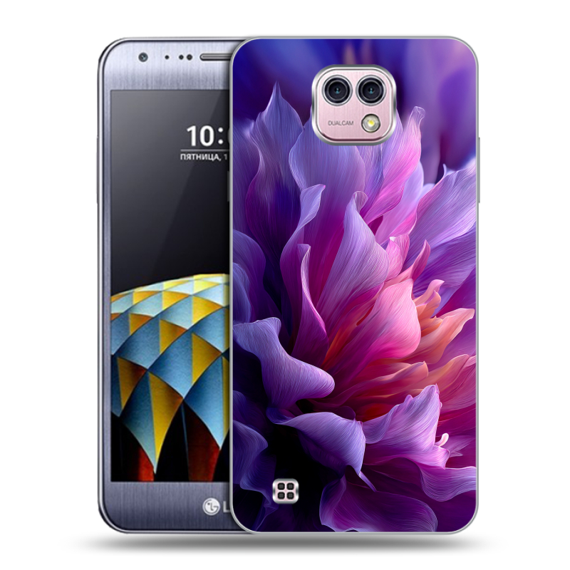 Силиконовый чехол на LG X cam с принтом женский цветы Силиконовый чехол на LG X cam с принтом женский цветы