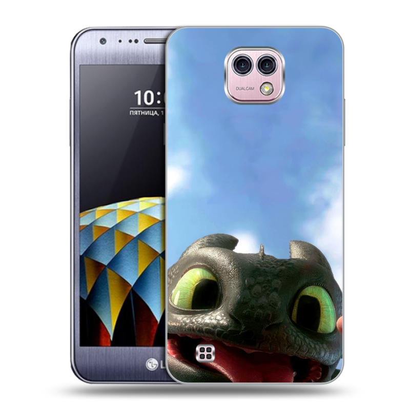 Силиконовый чехол на LG X cam с принтом Как приручить дракона Силиконовый чехол на LG X cam с принтом Как приручить дракона