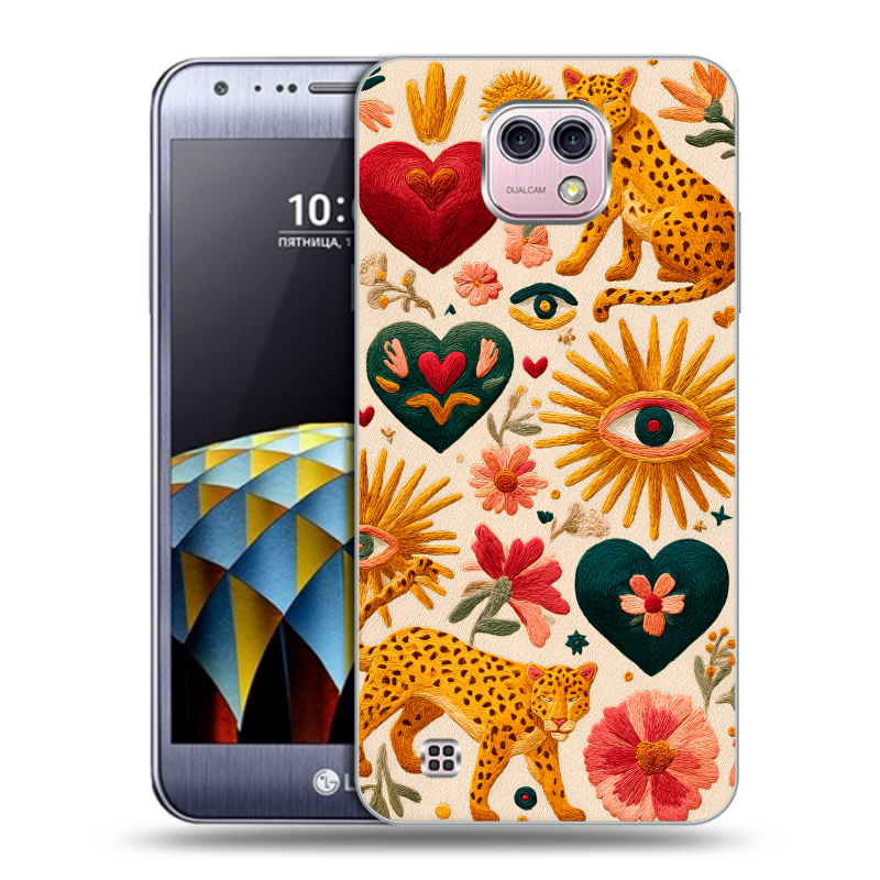Силиконовый чехол на LG X cam с принтом Модный принт Силиконовый чехол на LG X cam с принтом Модный принт